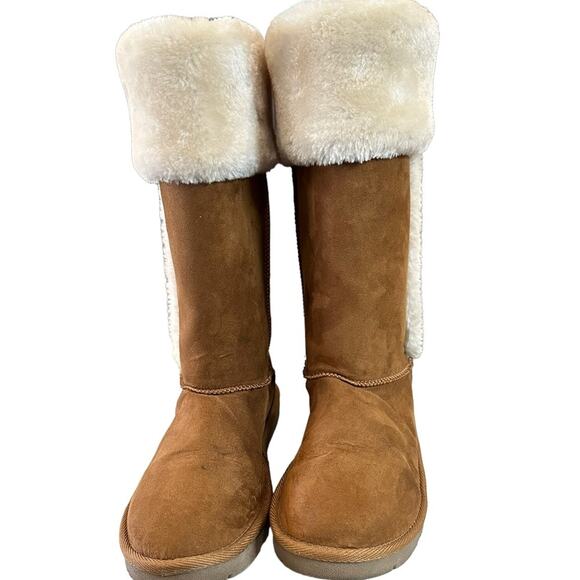 ARIZONA Jean company Syrus Brown faux suede faux fur Lined boots size 7 - Picture 8 of 10